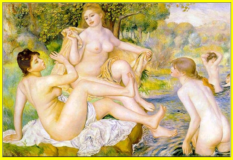 Большие купальщицы, 1887